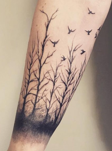 Tatouage forêt